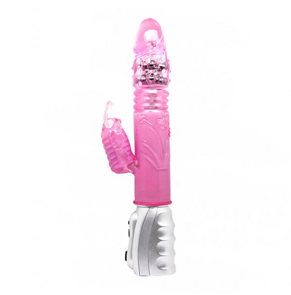 BAILE - ALICE Butterfly Retractable Swing Rotating Beads Vibrator (Battery - Pink) BAILE - ALICE Butterfly Retractable Swing Rotating Beads Vibrator (Battery - Pink)
